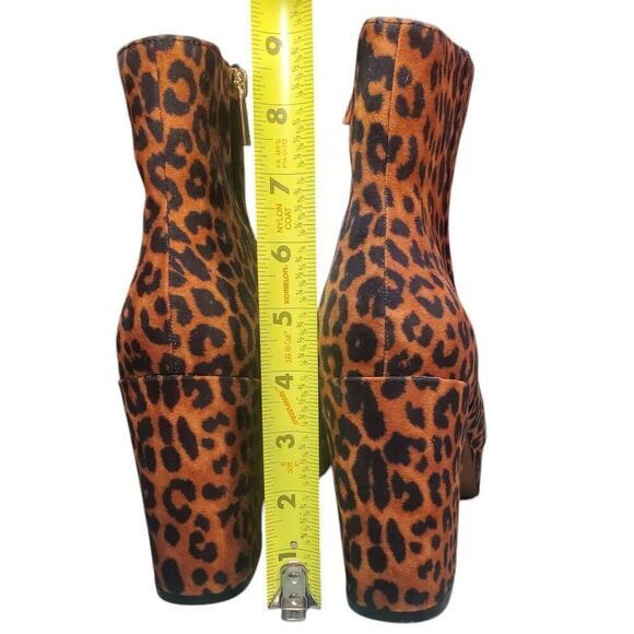 Jessica Simpson Womens Rexura Platform Faux Suede Leopard Print Ankle Booties - Picture 10 of 10